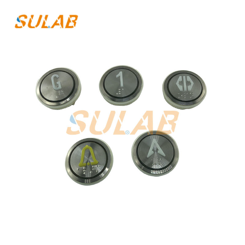 SJEC Elevator Lift Spare Parts Round Push Button J103025002E NY20043356H01 A4N18639