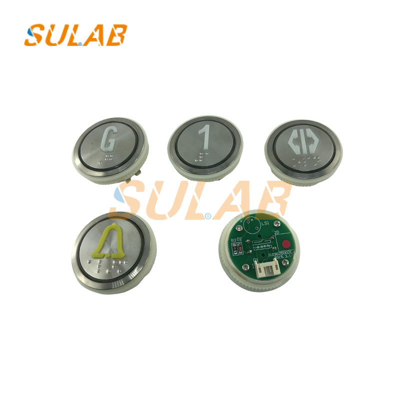 SJEC Elevator Lift Spare Parts Round Push Button J103025002E NY20043356H01 A4N18639