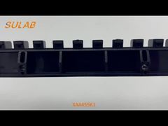 Cuadro de escaleras de plástico de borde amarillo y bandas negras de banda de rodadura