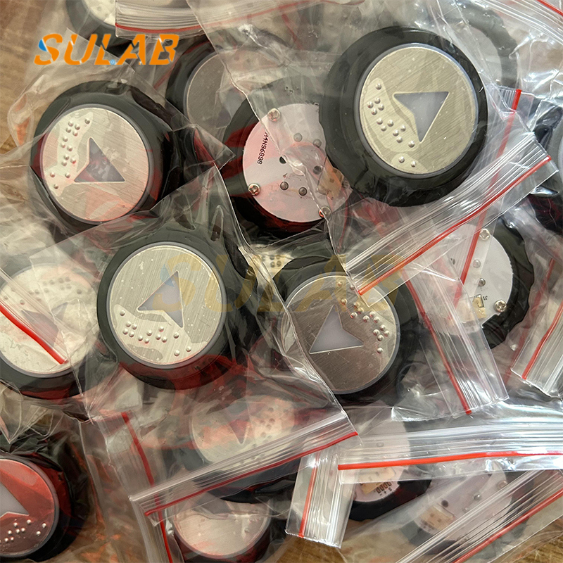 Otis Elevator Round Button BR34G External Call Car Button A4N96898 A4N96895 with Plastic Cap and Indicator Light