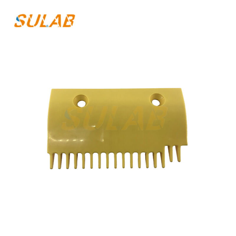 Wear-Resistant Yellow Plastic Left Side Escalator Comb Plate Comb Teeth Spare Part for Safe Landing Entry Exit