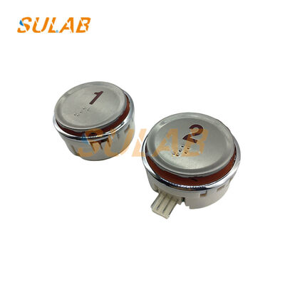 LG Sigma Botón de ascensor Panel redondo grande de acero inoxidable con indicadores LED y marcas Braille