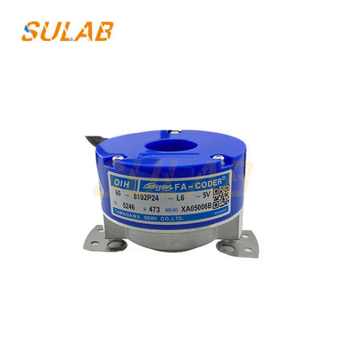 Encoder Tamagawa TS5246N473 con salida Line Driver de alta resolución 8192P/R y diseño de brida φ60mm para ascensores