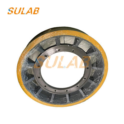 Polea de tracción para elevador Mitsubishi, imán permanente, todos los tamaños, fabricada en hierro dúctil QT600-3