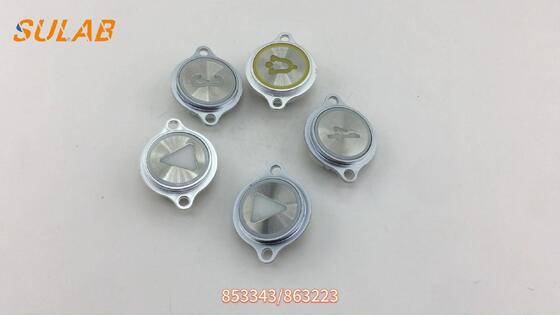 KONE ascensor redondo pulsador con luz de fondo LED para LOP y COP 32mm agujero de montaje placa frontal de acero inoxidable