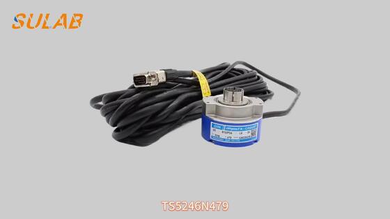 Tamagawa TS5246N479 Codificador Rotatorio de Eje Hueco con 8192 Pulsos por Revolución y Fuente de Alimentación DC 5V para Motor de Tracción PMSM de Ascensor